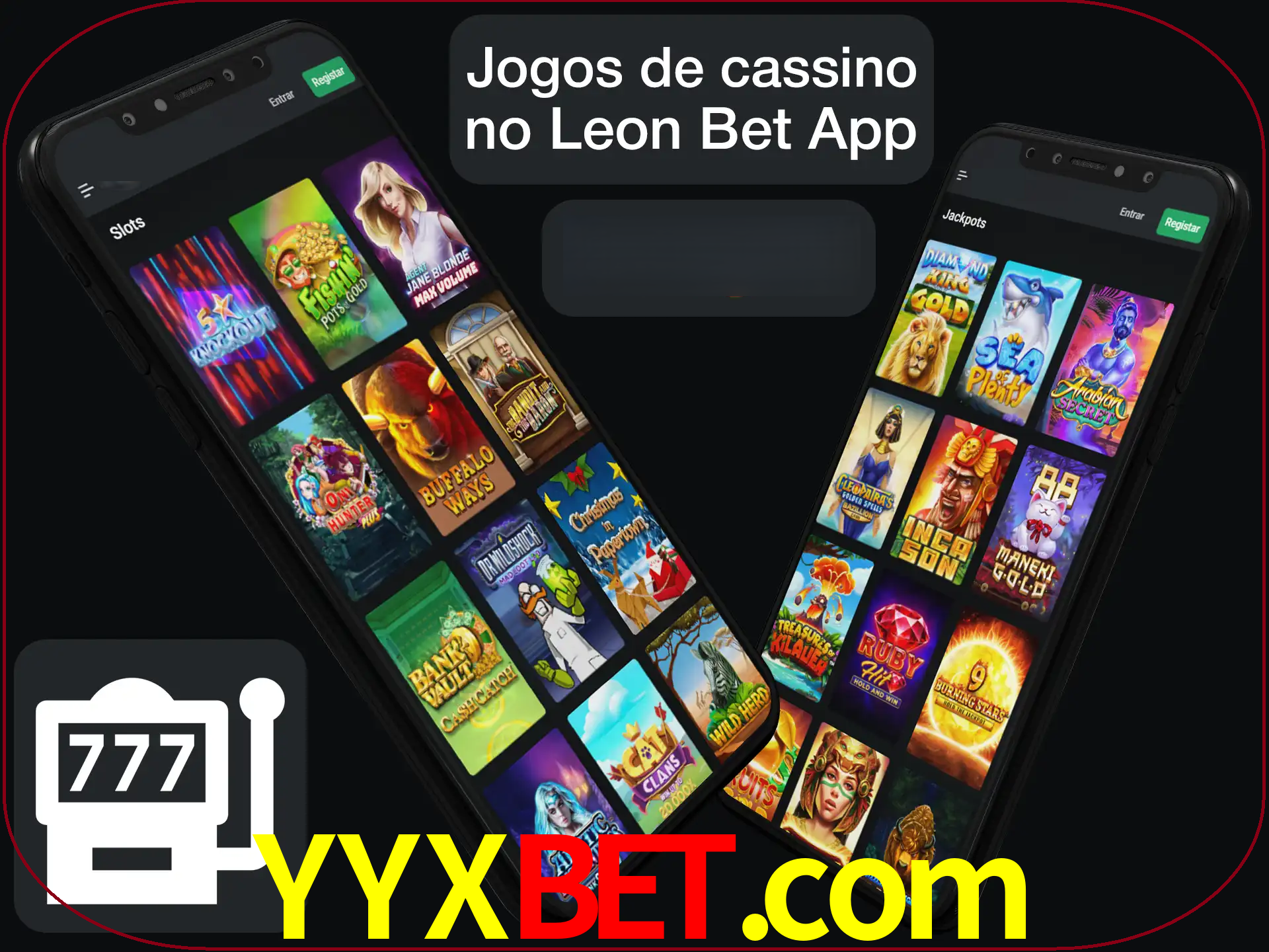 Escolha quais jogos de cassino jogar no app.