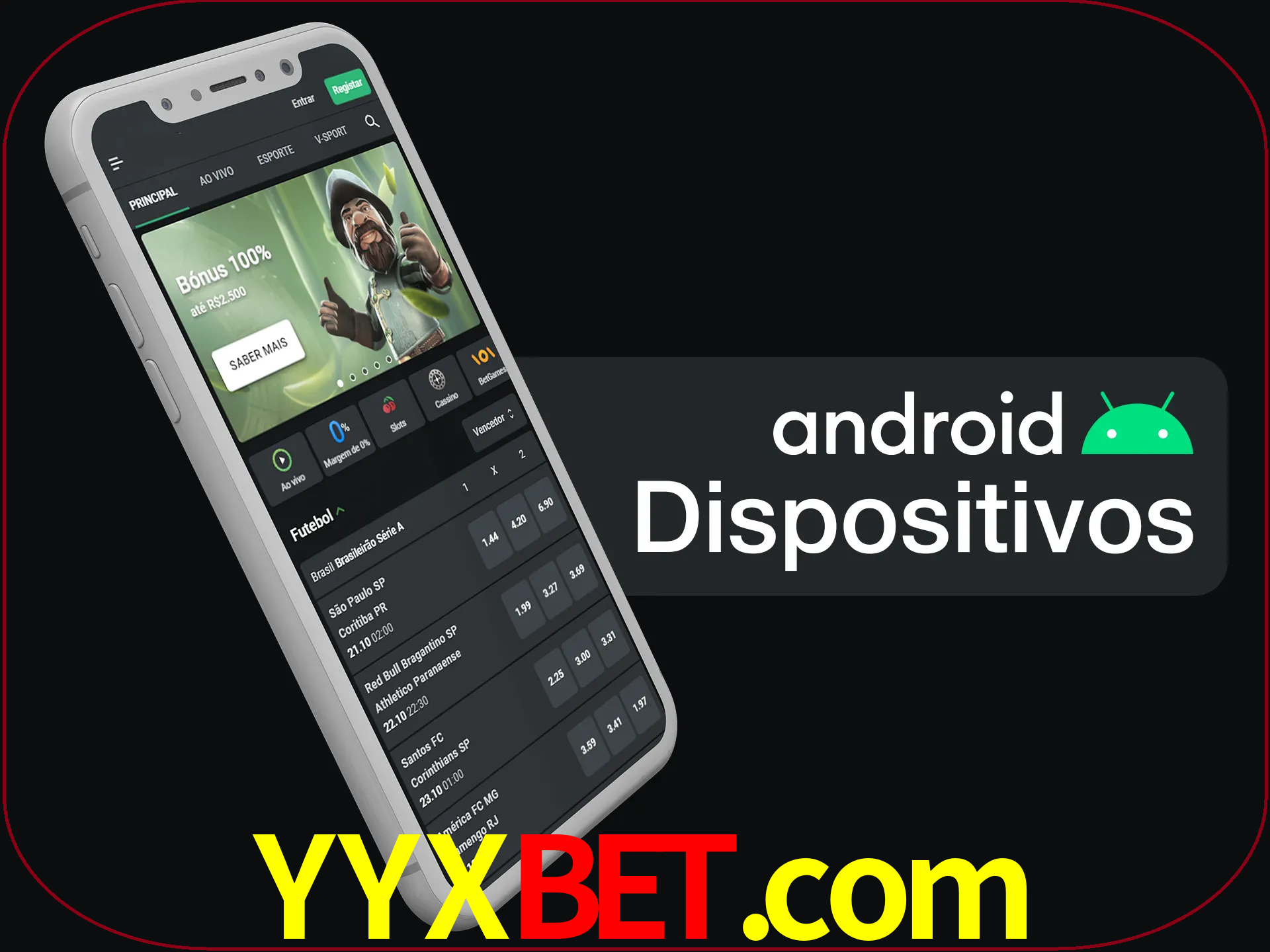 O aplicativo suporta a maioria de todos os dispositivos Android.