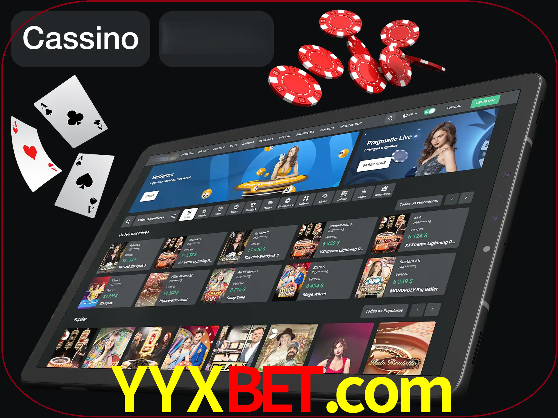 Jogue vários jogos de cassino em nosso cassino.