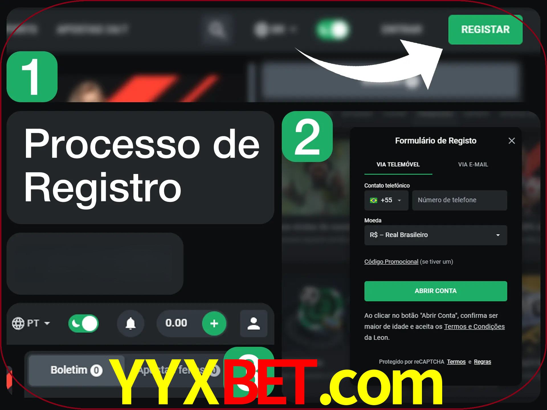 O processo de registro na LeonBet é simples.